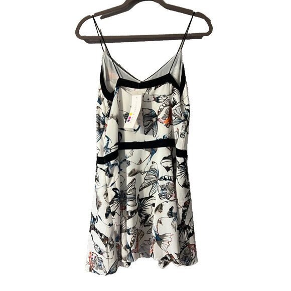 Anthropologie Cooper & Ella Dress S Small Koi Print Faux Silk Washable $288 NEW - Picture 9 of 11